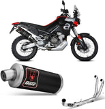 Komplette Auspuffanlage Ohne Katalysator Und Mit Geräuschzulassung Dakar Stahl Schwarz - Mivv Kompatibel Mit Aprilia Tuareg 660 (2022-2024)