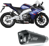 Komplette Abgasanlage Mit Katalysator Und Geräuschzulassung Delta Race Stahl Schwarz Carbon - Mivv Kompatibel Mit Aprilia Rs 125 (2021-2024)