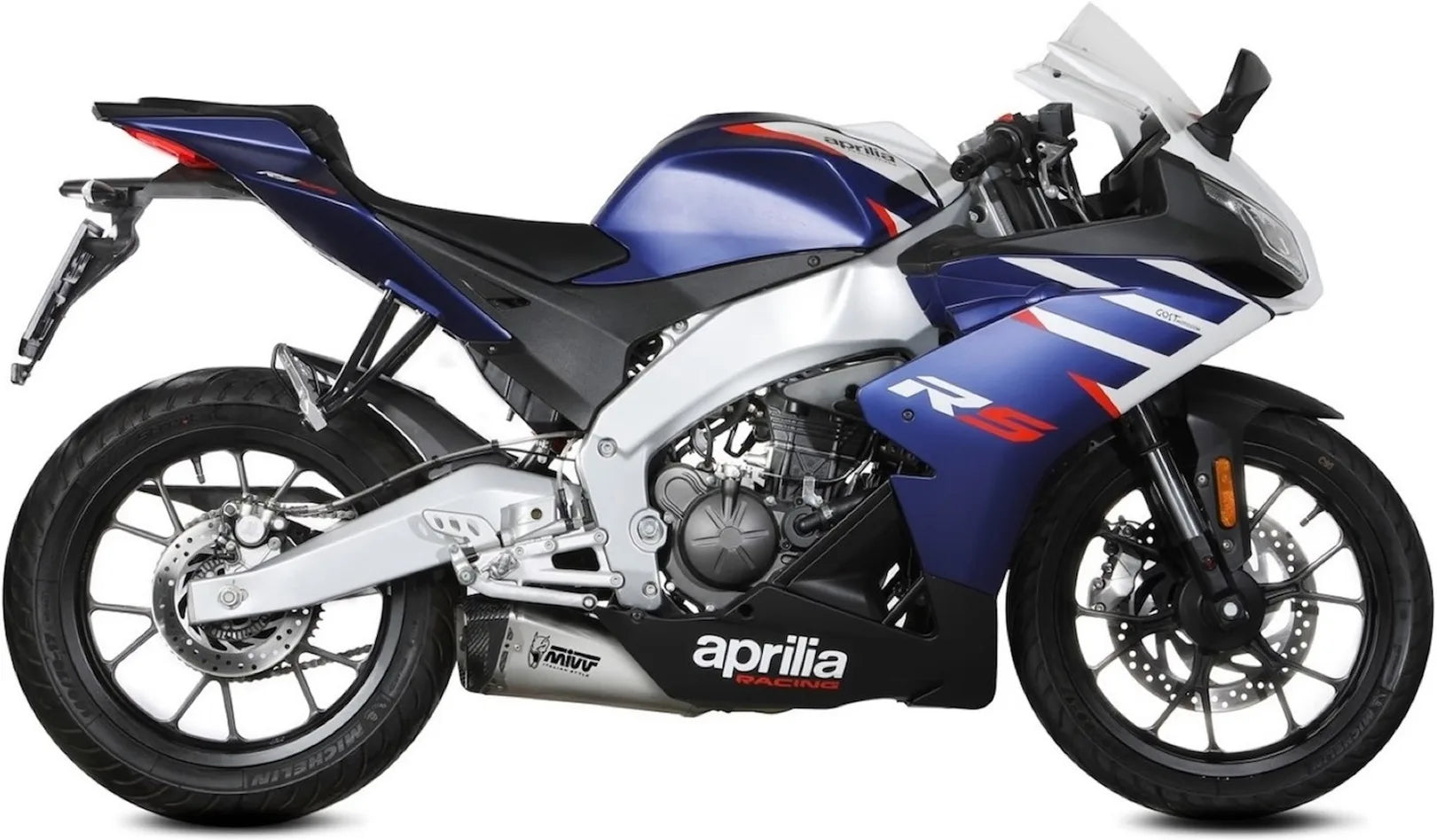 Komplette Abgasanlage Mit Katalysator Und Geräuschzulassung Delta Race Edelstahl Carbon - Mivv Kompatibel Mit Aprilia Rs 125 (2021-2024)
