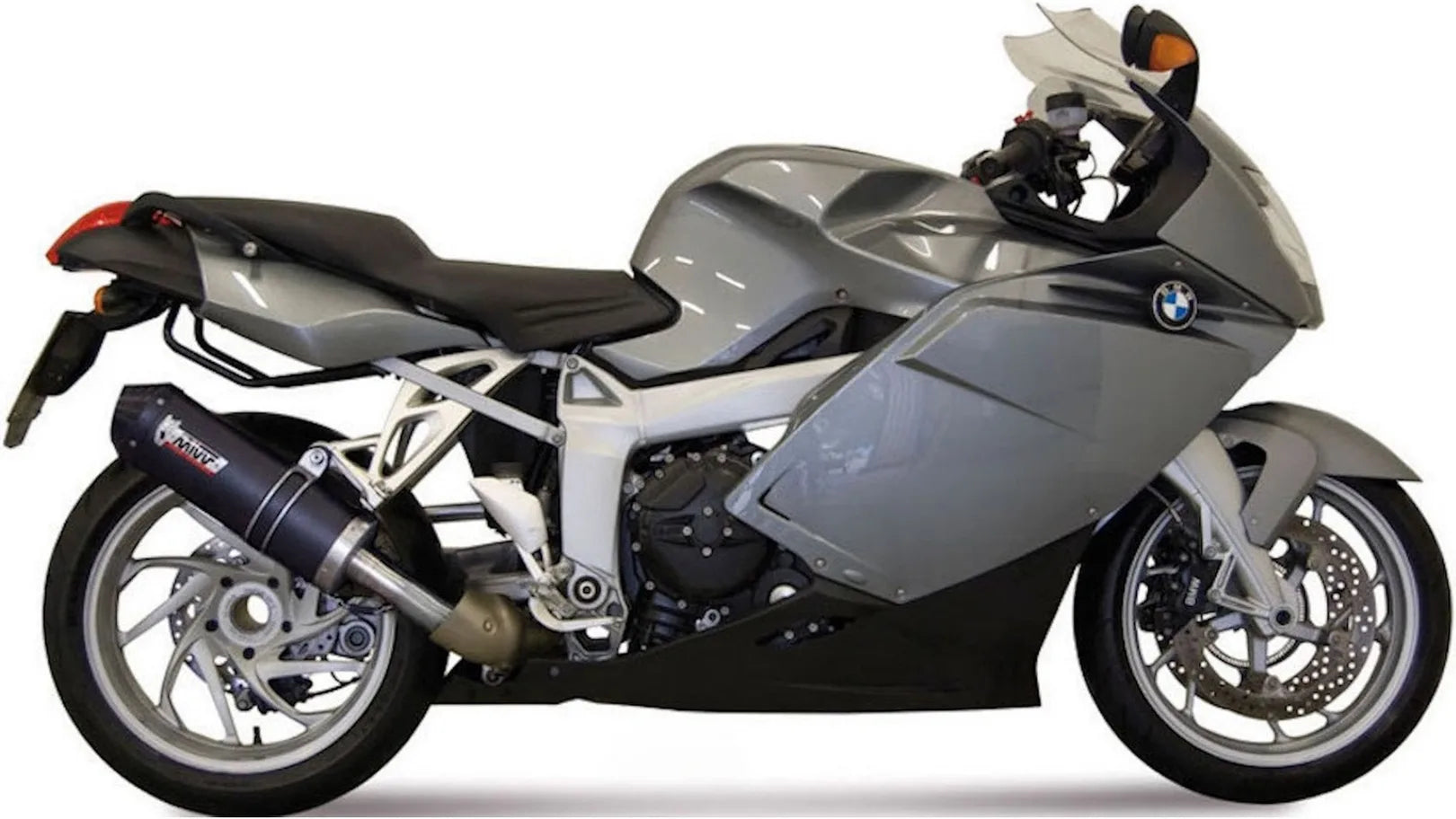 Katalysiertes Auspuffendstück Mit Geräuschzulassung Oval Carbon Carbon - Mivv Kompatibel Mit Bmw K 1200 Gt (2005-2008)