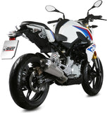 Komplette Auspuffanlage Ohne Katalysator Und Mit Geräuschzulassung Delta Race Edelstahl Carbon - Mivv Kompatibel Mit Bmw G 310 R (2018-2024)