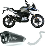 Komplette Auspuffanlage Ohne Katalysator Und Mit Geräuschzulassung Delta Race Stahl Schwarz Carbon - Mivv Kompatibel Mit Bmw G 310 Gs (2017-2024)