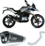 Complete Catalytic Exhaust System With Sound Certification Delta Race Steel Black Carbon - Mivv Compatible With Bmw G 310 Gs (2017-2024)