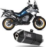Auspuffendstück Mit Geräuschzulassung Speed Edge Stahl Schwarz Carbon - Mivv Kompatibel Mit Cfmoto 800 Mt (2022-2024)