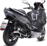 Complete Non-Catalytic Exhaust System With Sound Certification Urban Stainless Steel - Mivv Compatible With Kymco Xciting 400 (2013-2016)