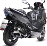 Komplette Auspuffanlage Ohne Katalysator Und Mit Geräuschzulassung Urban Edelstahl - Mivv Kompatibel Mit Kymco Xciting 400 (2013-2016)