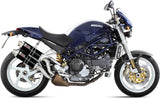Dual Exhaust System With Sound Certification Gp Steel Black - Mivv Compatible With Ducati Monster S2R 1000 (2006-2007)
