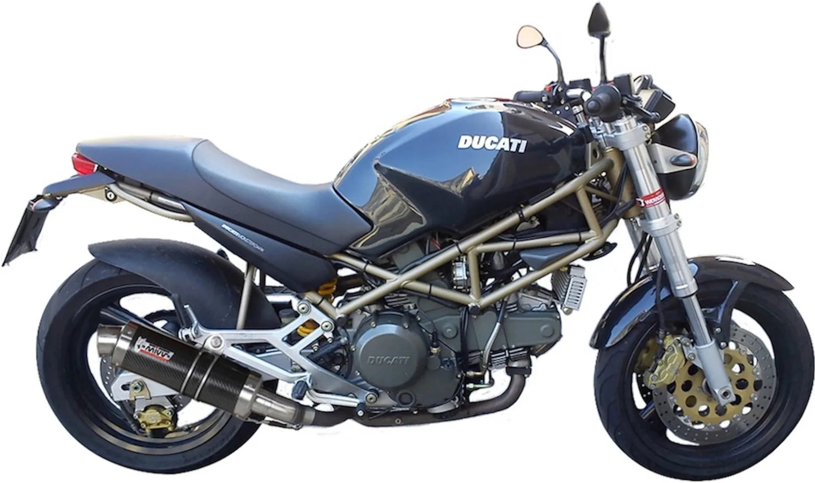 Doppelauspuffanlage Mit Geräuschzulassung Gp Carbon - Mivv Kompatibel Mit Ducati Monster 750 (1999-2002)