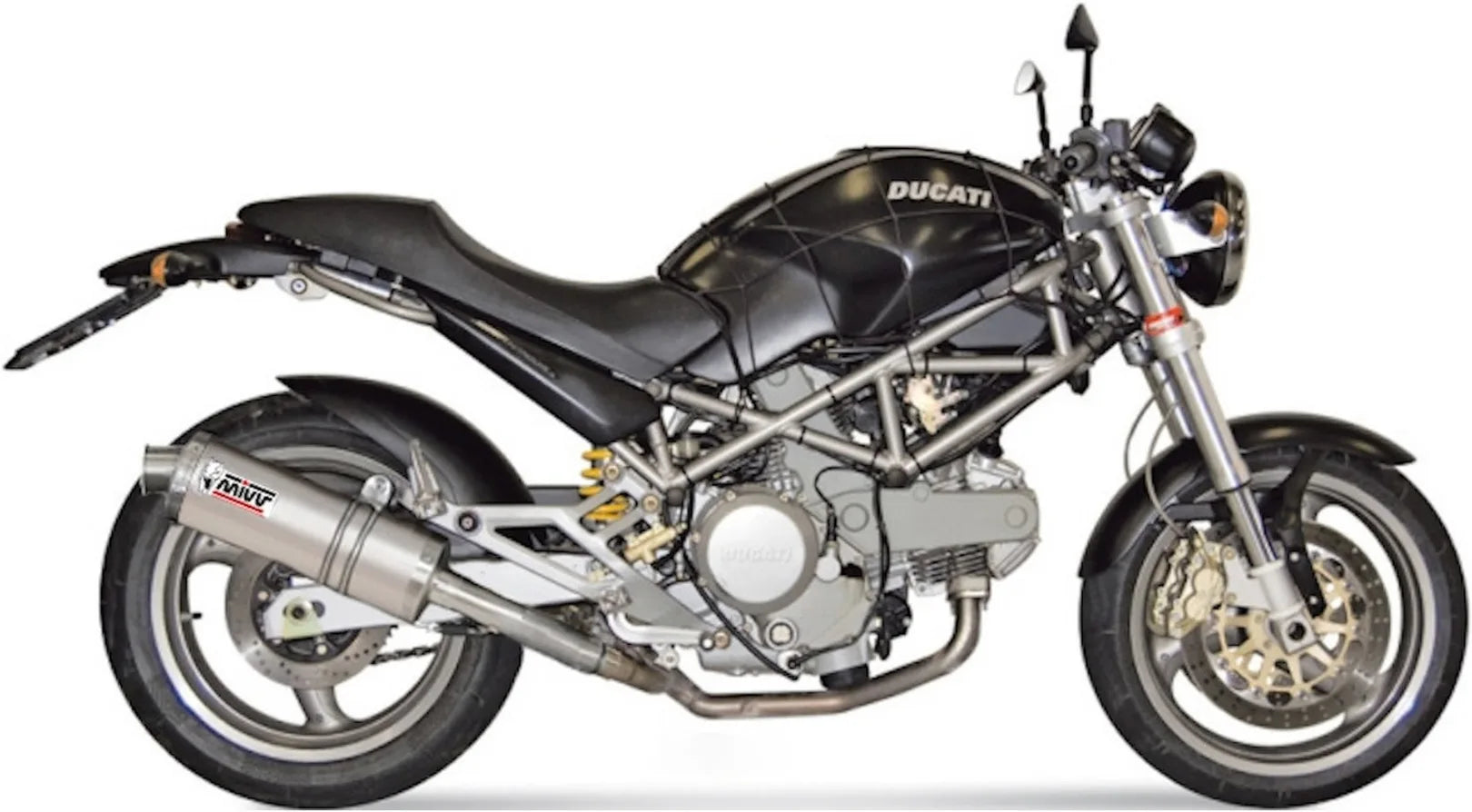 Doppelauspuffanlage Mit Geräuschzulassung Oval Edelstahl - Mivv Kompatibel Mit Ducati Monster 1000 (2003-2005)
