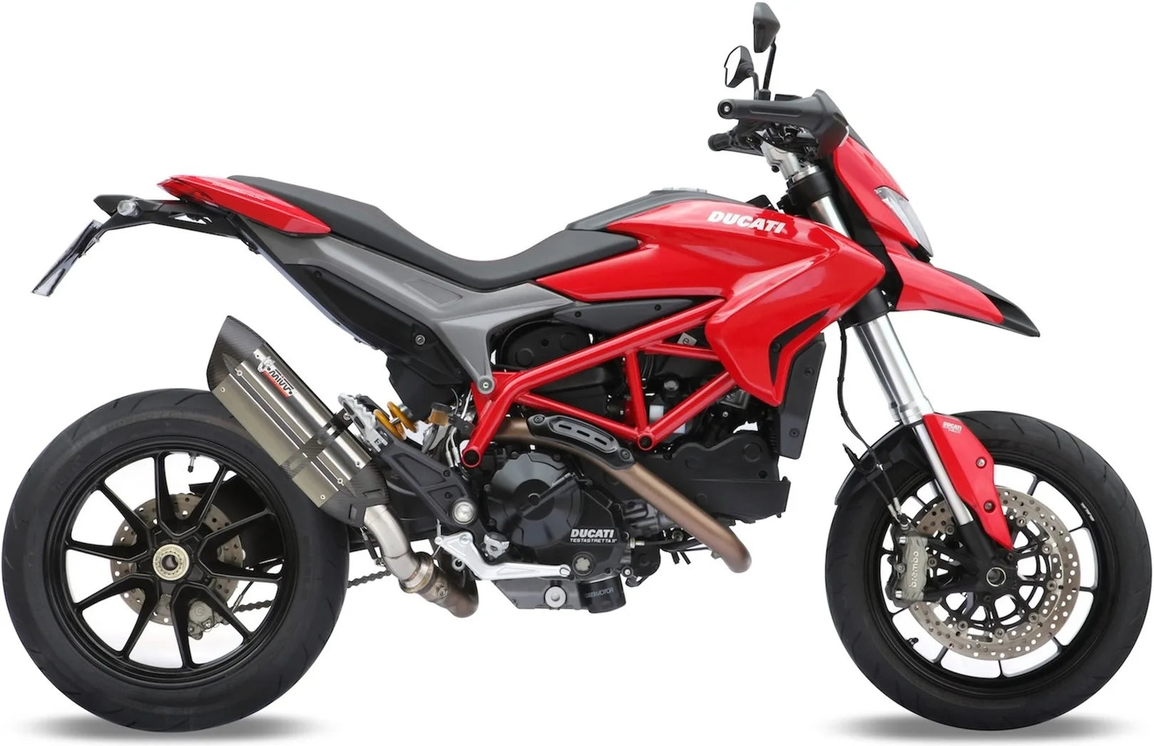 Katalysiertes Auspuffendstück Mit Geräuschzulassung Suono Edelstahl Carbon - Mivv Kompatibel Mit Ducati Hyperstrada 821 (2013-2015)