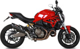 Katalysiertes Auspuffendstück Mit Geräuschzulassung Suono Stahl Schwarz Carbon - Mivv Kompatibel Mit Ducati Monster 821 (2014-2017)