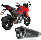 Auspuffendstück Mit Geräuschzulassung Delta Race Stahl Schwarz Carbon - Mivv Kompatibel Mit Ducati Multistrada 1200 (2015-2017)