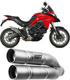 Exhaust Tip With Noise Certification Double Gun Stainless Steel - Mivv Compatible With Ducati Multistrada 950 S (2017-2021)