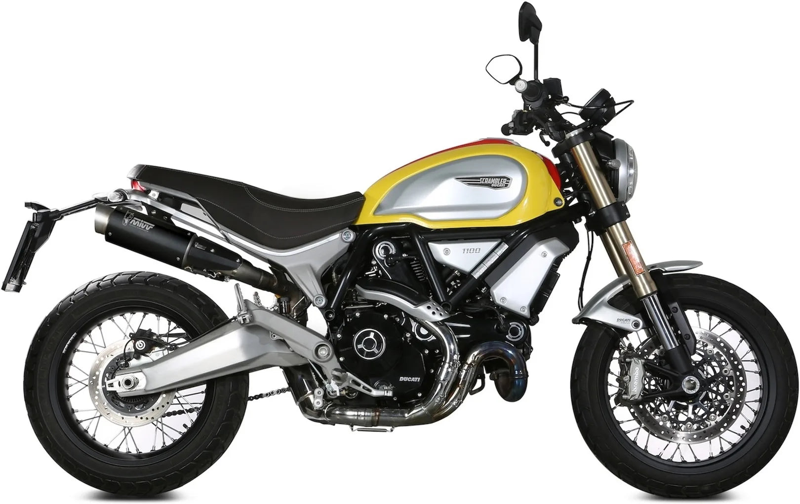 Doppelauspuffanlage Mit Geräuschzulassung Gppro Stahl Schwarz - Mivv Kompatibel Mit Ducati Scrambler 1100 (2018-2020)