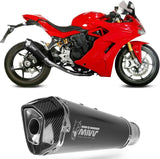 Catalytic Exhaust Tip With Sound Certification Delta Race Steel Black Carbon - Mivv Compatible With Ducati Supersport 939 - S (2017-2020)