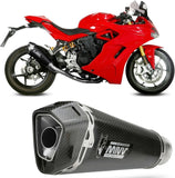 Katalysiertes Auspuffendstück Mit Geräuschzulassung Delta Race Carbon Carbon - Mivv Kompatibel Mit Ducati Supersport 939 - S (2017-2020)