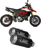 Doppelauspuffanlage Mit Geräuschzulassung Mk3 Carbon - Mivv Kompatibel Mit Ducati Hypermotard 950 (2019-2020)