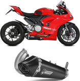 Auspuffendstück Ohne Katalysator Und Mit Geräuschzulassung Delta Race Stahl Schwarz Carbon - Mivv Kompatibel Mit Ducati Panigale V2 (2020-2024)