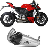 Katalysiertes Auspuffendstück Mit Geräuschzulassung Delta Race Edelstahl Carbon - Mivv Kompatibel Mit Ducati Panigale V2 (2020-2024)