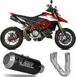 Doppelauspuffanlage Ohne Katalysator Mit Geräuschzulassung Mk3 Carbon - Mivv Kompatibel Mit Ducati Hypermotard 950 - Sp - Rve (2021-2024)