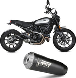 Katalysiertes Auspuffendstück Mit Geräuschzulassung X-M1 Stahl Schwarz - Mivv Kompatibel Mit Ducati Scrambler 800 Icon (2021-2022)