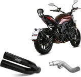 Auspuffendstück Ohne Katalysator Und Mit Geräuschzulassung Double Gun Stahl Schwarz - Mivv Kompatibel Mit Benelli 502 C (2019-2024)