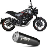 Komplette Abgasanlage Mit Katalysator Und Geräuschzulassung X-M1 Stahl Schwarz - Mivv Kompatibel Mit Benelli Leoncino 125 (2022-2024)