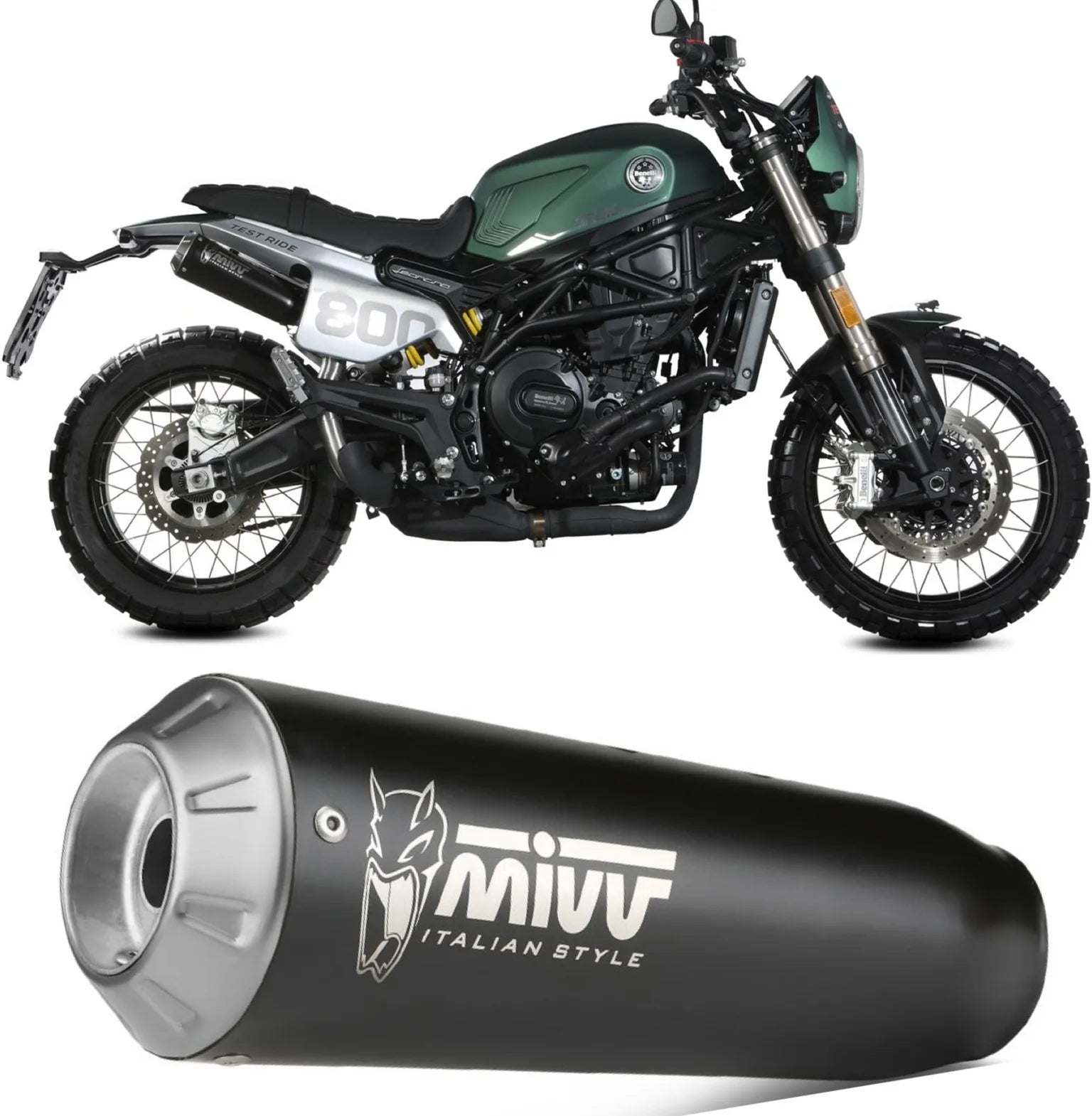 Auspuffendstück Mit Geräuschzulassung X-M1 Stahl Schwarz - Mivv Kompatibel Mit Benelli Leoncino 800 Trail (2022-2024)