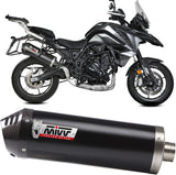 Auspuffendstück Mit Geräuschzulassung Oval Stahl Schwarz Carbon - Mivv Kompatibel Mit Benelli Trk 702 - X (2023-2024)