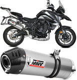Auspuffendstück Mit Geräuschzulassung Oval Edelstahl Carbon - Mivv Kompatibel Mit Benelli Trk 702 - X (2023-2024)