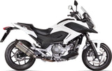 Exhaust Tip With Noise Certification Suono Stainless Steel Carbon - Mivv Compatible With Honda Nc 700 X (2012-2014)