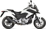Exhaust Tip With Noise Certification Suono Steel Black Carbon - Mivv Compatible With Honda Nc 700 S (2012-2014)