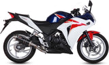 Katalysiertes Auspuffendstück Mit Geräuschzulassung Gp Stahl Schwarz - Mivv Kompatibel Mit Honda Cbr 250 R (2011-2014)