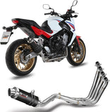 Komplette Abgasanlage Mit Katalysator Und Geräuschzulassung Gp Carbon - Mivv Kompatibel Mit Honda Cb 650 F (2014-2018)