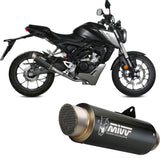 Komplette Auspuffanlage Ohne Katalysator Und Mit Geräuschzulassung Gppro Stahl Schwarz - Mivv Kompatibel Mit Honda Cb 125 R (2018-2020)