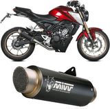 Komplette Abgasanlage Mit Katalysator Und Geräuschzulassung Gppro Stahl Schwarz - Mivv Kompatibel Mit Honda Cb 125 R (2021-2024)