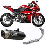 Komplette Auspuffanlage Ohne Katalysator Und Mit Geräuschzulassung Gppro Carbon - Mivv Kompatibel Mit Honda Cbr 500 R (2019-2020)