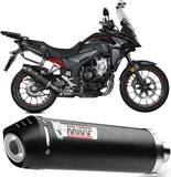 Auspuffendstück Mit Geräuschzulassung Oval Carbon Carbon - Mivv Kompatibel Mit Honda Cb 500 X (2021-2024)