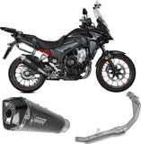 Komplette Auspuffanlage Ohne Katalysator Und Mit Geräuschzulassung Delta Race Stahl Schwarz Carbon - Mivv Kompatibel Mit Honda Cb 500 X (2021-2024)