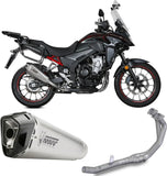 Komplette Auspuffanlage Ohne Katalysator Und Mit Geräuschzulassung Delta Race Edelstahl Carbon - Mivv Kompatibel Mit Honda Cb 500 X (2021-2024)