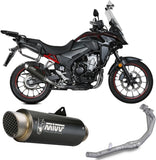 Komplette Auspuffanlage Ohne Katalysator Und Mit Geräuschzulassung Gppro Stahl Schwarz - Mivv Kompatibel Mit Honda Cb 500 X (2021-2024)