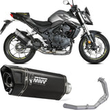 Komplette Auspuffanlage Ohne Katalysator Und Mit Geräuschzulassung Sr-1 Stahl Schwarz - Mivv Kompatibel Mit Honda Cb 750 Hornet (2023-2024)