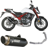Komplette Auspuffanlage Ohne Katalysator Und Mit Geräuschzulassung Gppro Stahl Schwarz - Mivv Kompatibel Mit Honda Cb 750 Hornet (2023-2024)