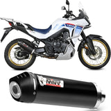 Auspuffendstück Mit Geräuschzulassung Oval Stahl Schwarz Carbon - Mivv Kompatibel Mit Honda Xl 750 Transalp (2023-2024)