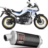 Auspuffendstück Mit Geräuschzulassung Dakar Stahl Schwarz - Mivv Kompatibel Mit Honda Xl 750 Transalp (2023-2024)