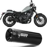 Auspuffendstück Mit Geräuschzulassung Hr-1 Stahl Schwarz Carbon - Mivv Kompatibel Mit Honda Cmx 500 Rebel (2022-2024)