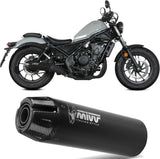 Auspuffendstück Mit Geräuschzulassung Hr-1 Stahl Schwarz Carbon - Mivv Kompatibel Mit Honda Cmx 500 Rebel (2022-2024)