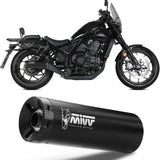 Auspuffendstück Mit Geräuschzulassung Hr-1 Stahl Schwarz Carbon - Mivv Kompatibel Mit Honda Cmx 1100 Rebel (2022-2024)