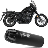 Auspuffendstück Mit Geräuschzulassung Hr-1 Stahl Schwarz Carbon - Mivv Kompatibel Mit Honda Cmx 1100 Rebel (2022-2024)