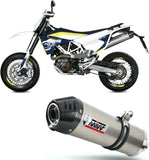 Auspuffendstück Ohne Katalysator Und Mit Geräuschzulassung Oval Titan Carbon - Mivv Kompatibel Mit Husqvarna 701 Supermoto (2017-2020)